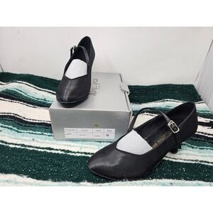 Alma Danza Passion Black Satin Ballroom Dance Shoes Mary Jane Heel A780701 5.5